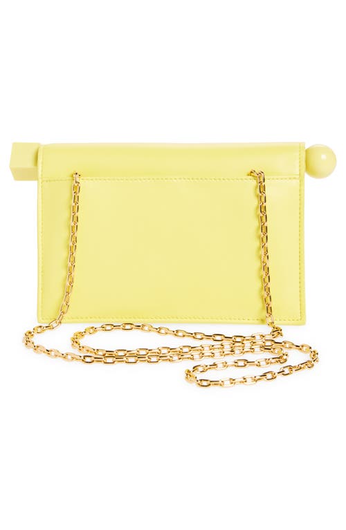 Shop Jacquemus La Petite Pochette Rond Carré Clutch In Yellow 250