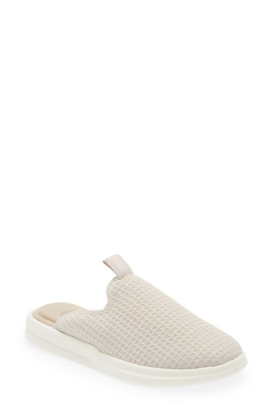 Lusso Cloud Pelli Waffle Knit Slipper In Perfect Grey / Marshmallow