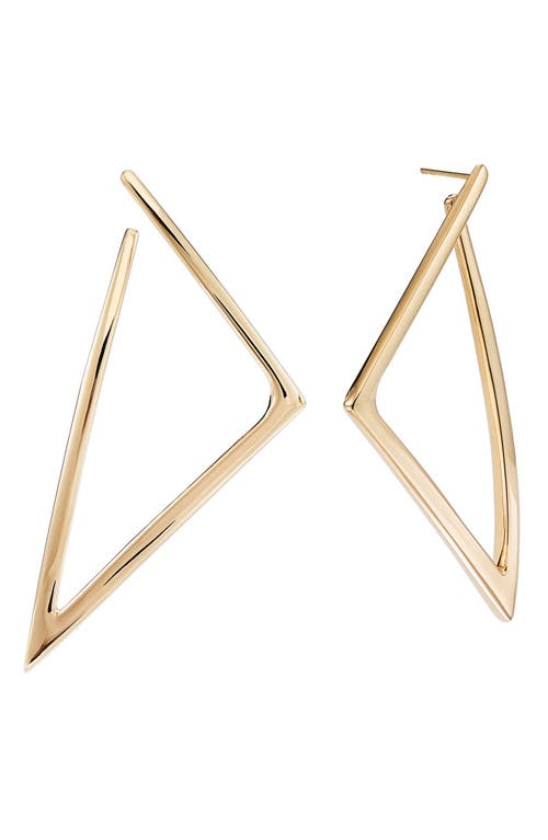 Lana Jewelry Uptown Triangle Hoop Earrings in Yellow