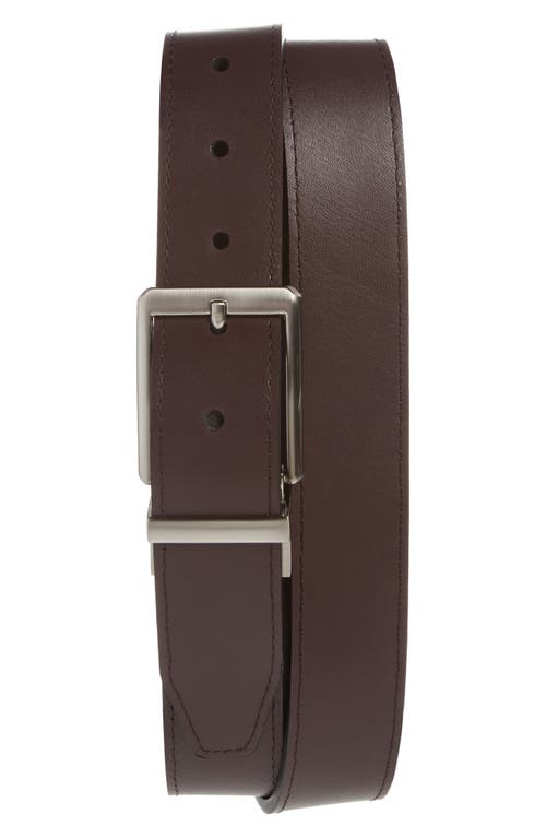 Shop Nike Core Reversible Leather Belt In Black/brown