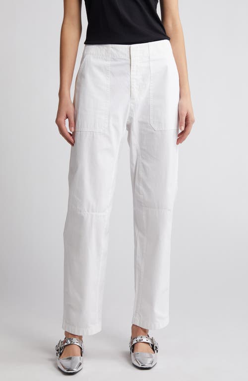 rag & bone Leyton Cotton Workwear Pants White at Nordstrom,