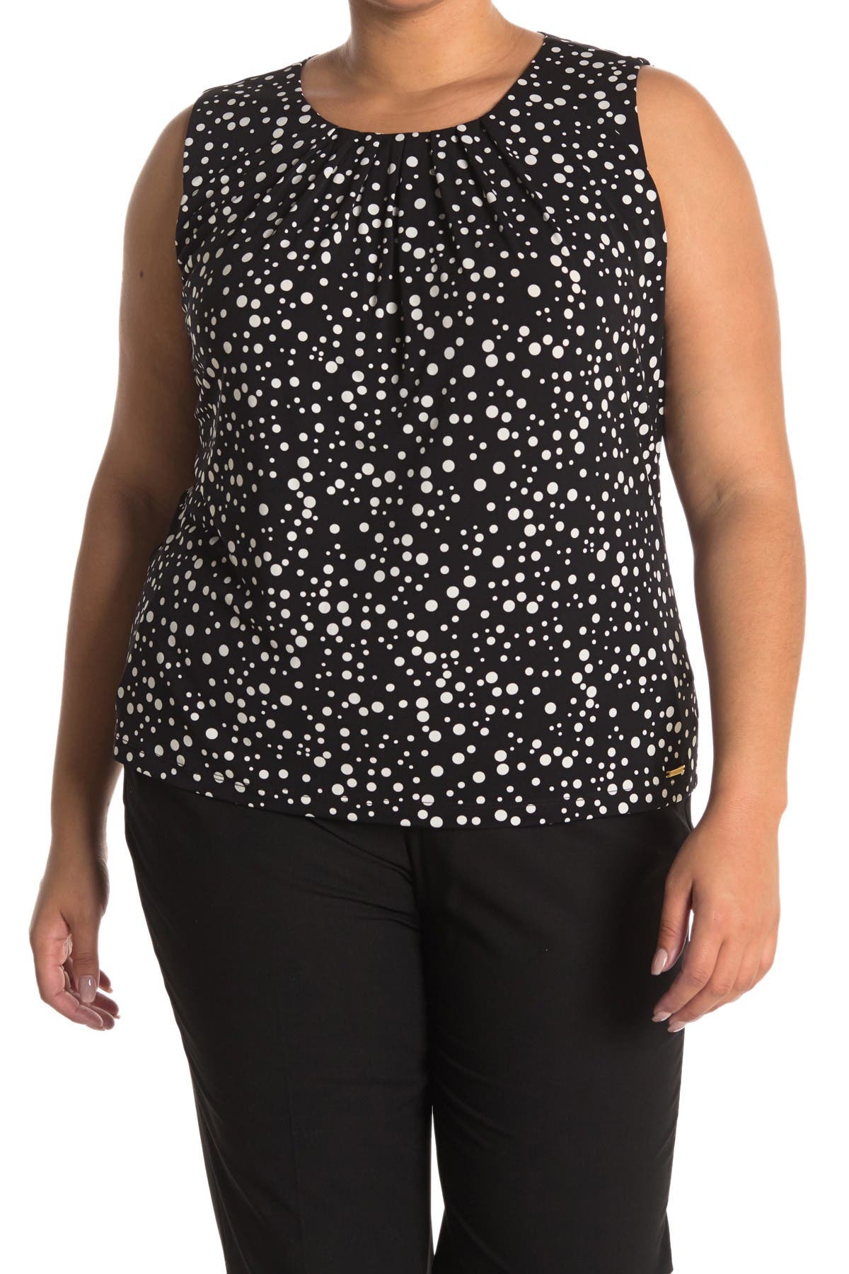 calvin klein polka dot top