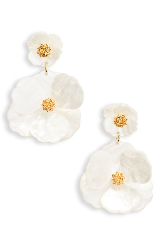 Nordstrom Pansy Drop Earrings In Neutral