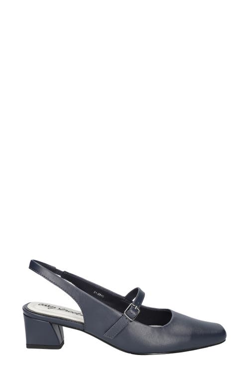 Easy Street Women's Cameo Square Toe Slingback Pumps In Navy