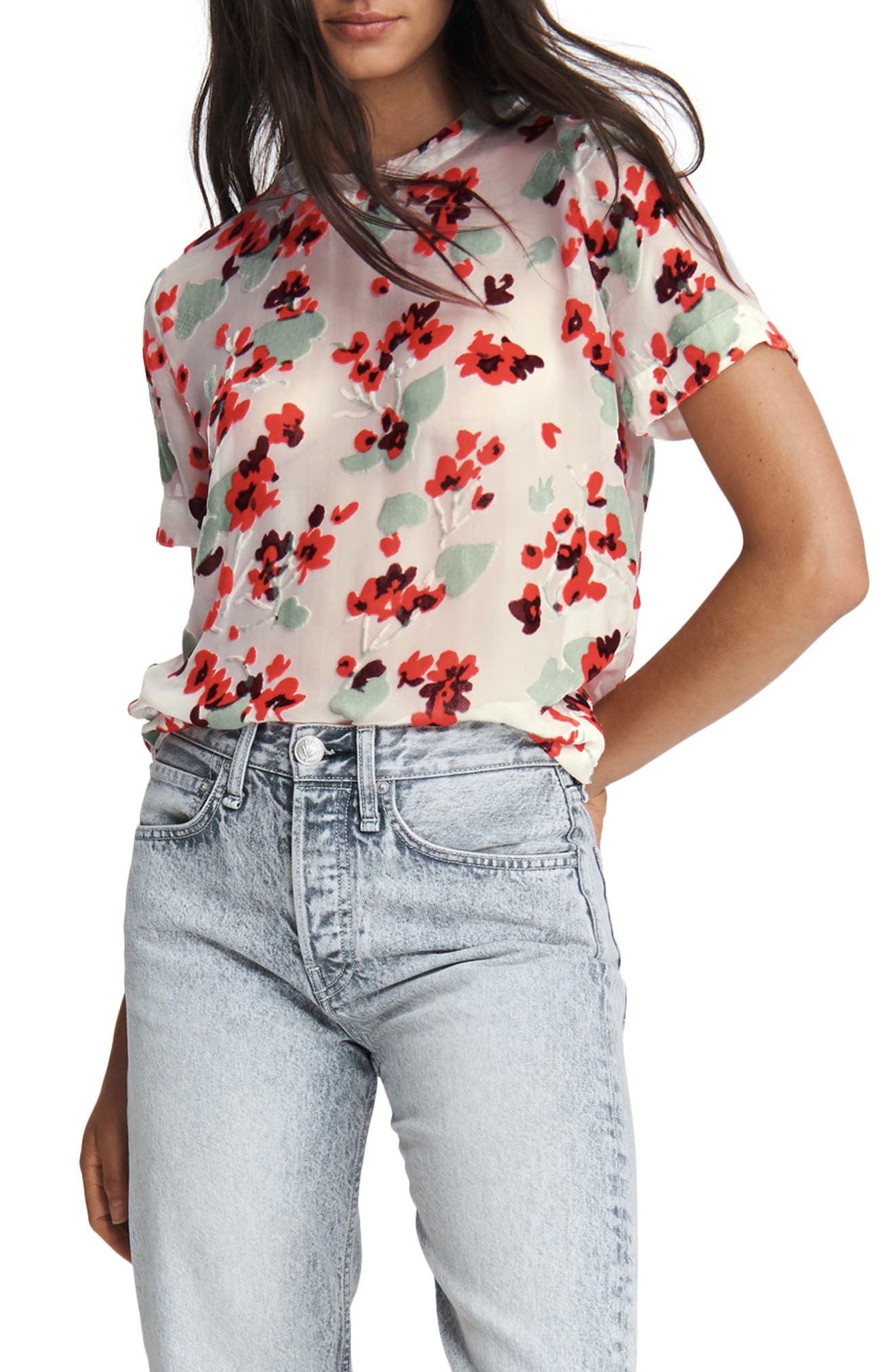 rag and bone floral tee