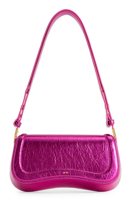 JW PEI Joy Metallic Faux Leather Shoulder Bag in Red Violet at Nordstrom