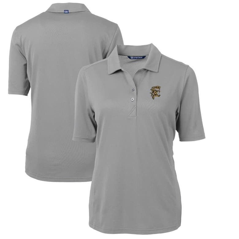 Shop Cutter & Buck Gray Grambling Tigers Team Virtue Eco Pique Recycled Polo