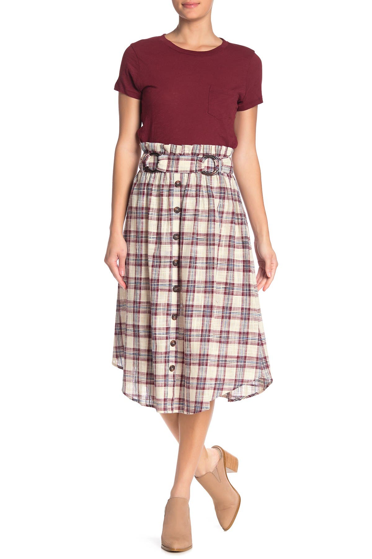 moon river plaid mini skirt