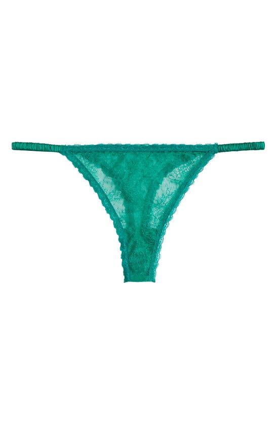 Shop Love Stories Roomie Lace Thong In Green