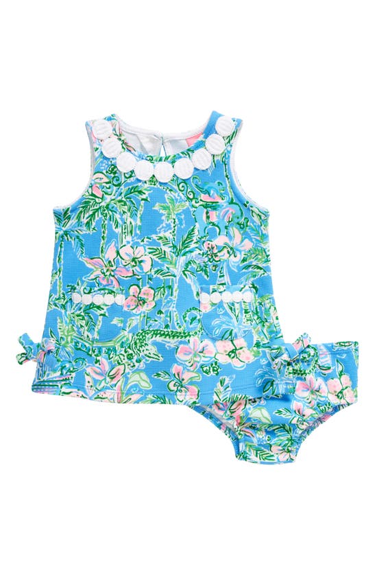 Lilly Pulitzer Babies' Floral Shirt Dress & Bloomers In Boca Blue ...