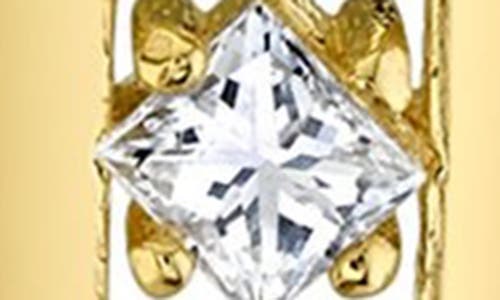 Shop Ron Hami 14k Yellow Gold Princess Cut Diamond Oval Link Drop Earrings In Yellow Gold/diamond