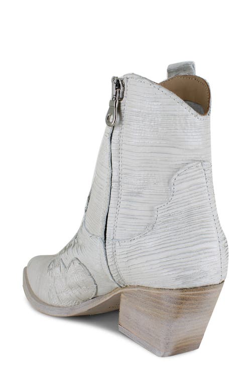 Zigi Yuliana Western Boot In Off White Leather