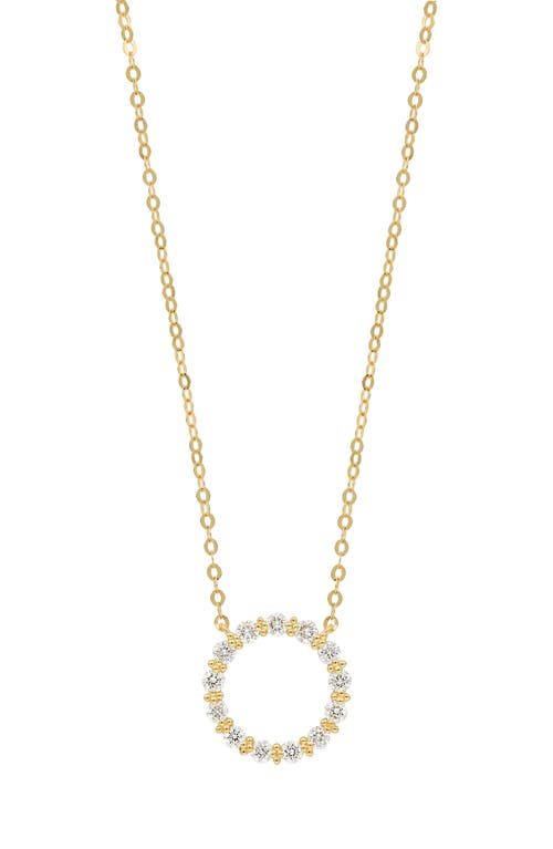 Mykonos Diamond Circle Pendant Necklace in 18K Yellow Gold
