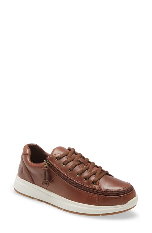 BILLY Footwear Comfort Lo Zip Around Sneaker in Brown/White