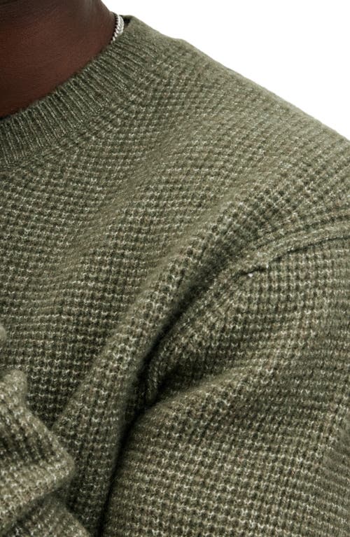 Shop Allsaints Hatten Waffle Stitch Sweater In Bancha Green