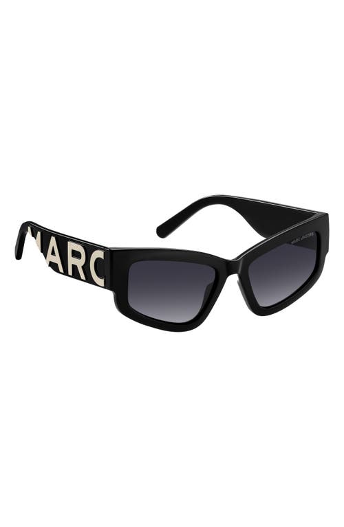 Marc Jacobs 55mm Gradient Cat Eye Sunglasses In Black