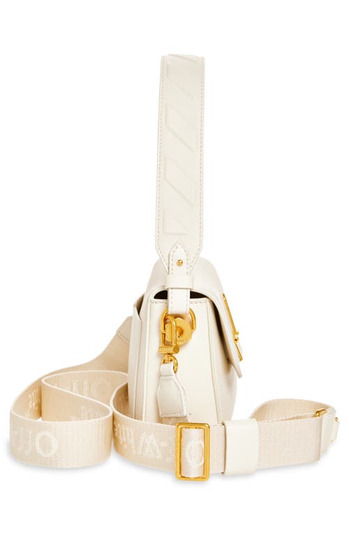 Shop Off-white Medium Soft Binder Leather Shoulder Bag In Dust