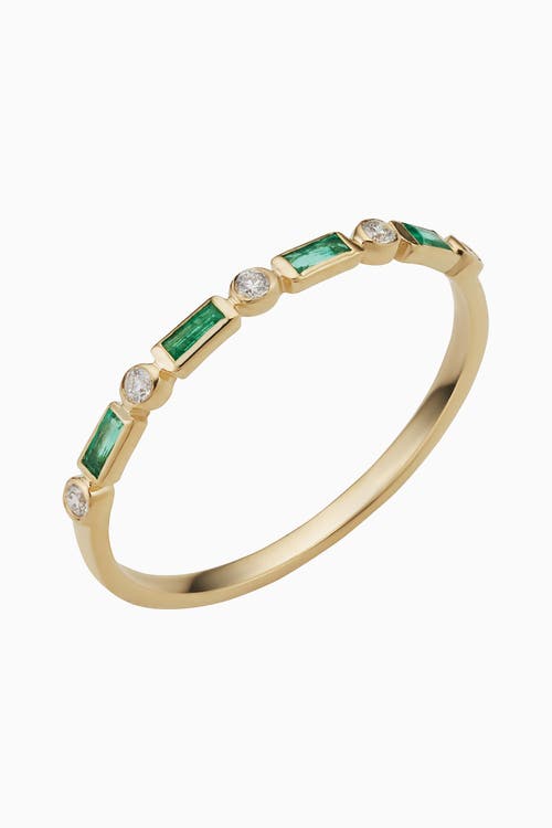 Shop Oradina 14k Gold Crown Jewels Diamond Ring In Gold/green