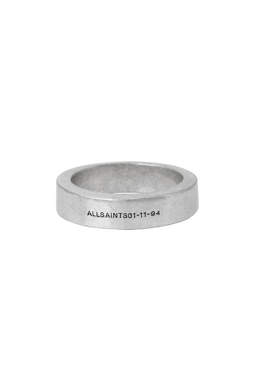 AllSaints Men's Smooth Sterling Silver Ring Warm at Nordstrom,