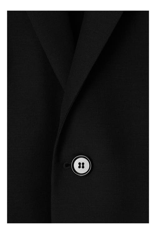 Burberry Wool Mohair Tailored Jacket In Black