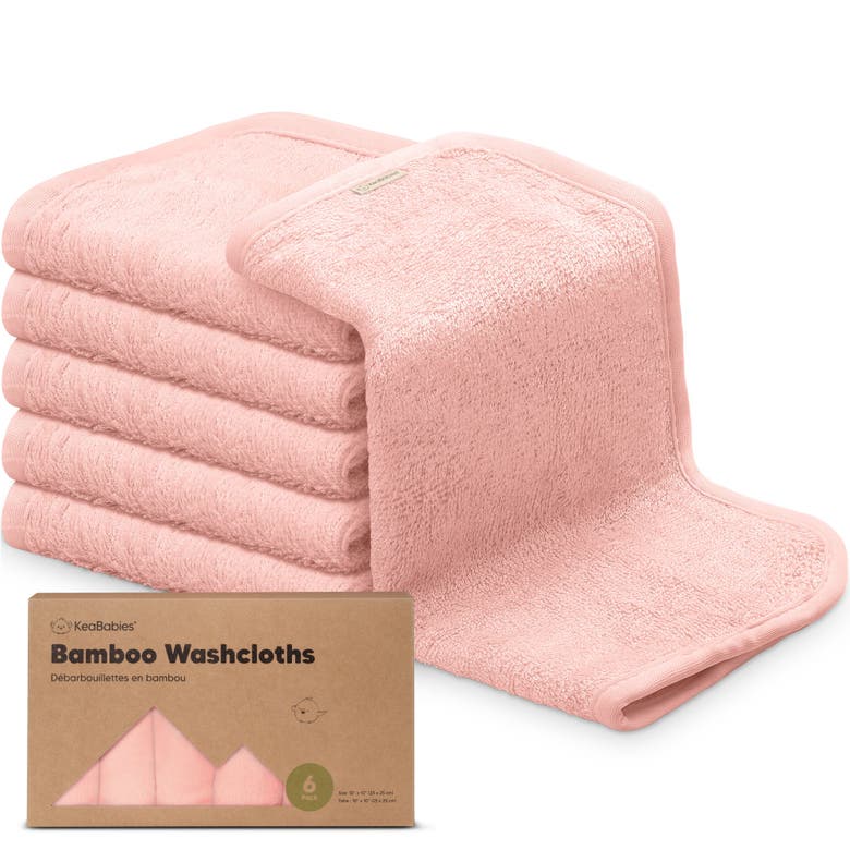 Shop Keababies Deluxe Baby Washcloths In Blush Pink