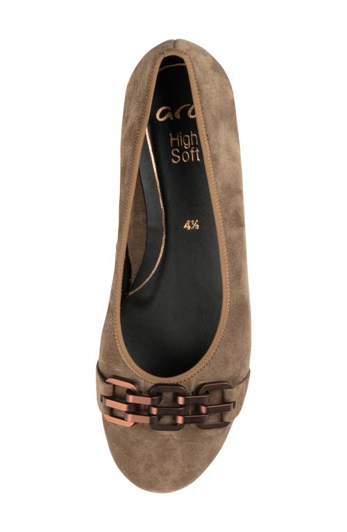 Ara Scout Chain Ballet Flat In Sesame