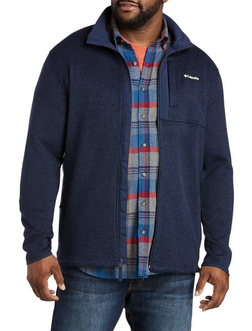 Columbia Sweater Weather Full-Zip Fleece Jacket in Collegiate Nvy Htr 