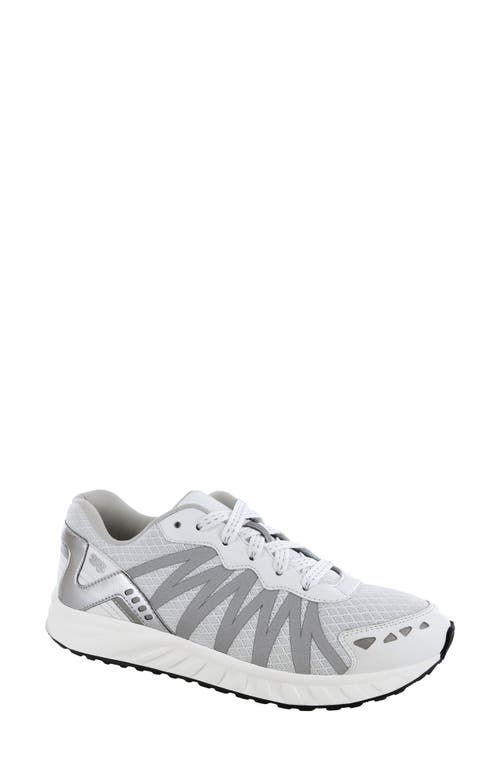 Tempo Sneaker in White/Silver