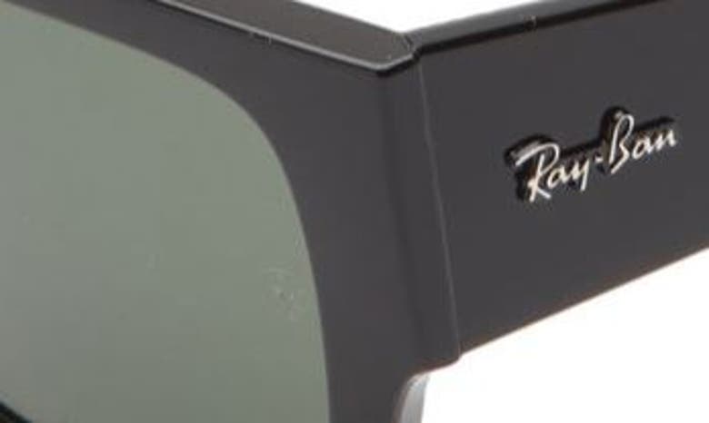 Shop Ray Ban Ray-ban Carlos 56mm Polarized Rectangular Sunglasses In Black