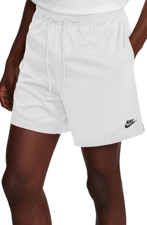 Shop Nike Club Flow Mesh Athletic Shorts In White/black