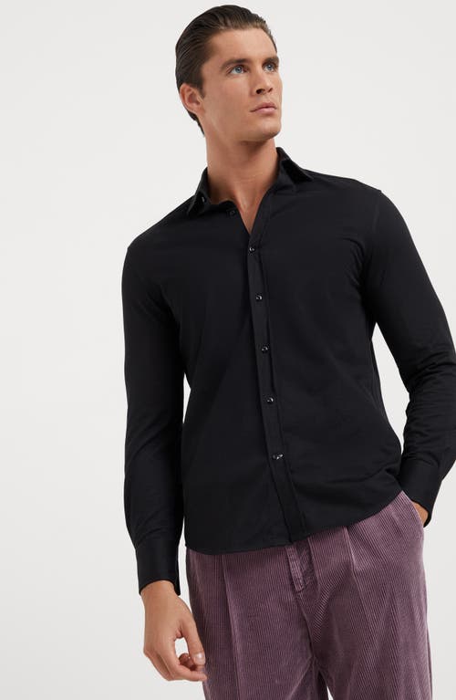 Shop Brunello Cucinelli Basic Fit Shirt In Black