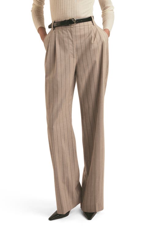 Shop Favorite Daughter The Dream Favorite Pinstripe Wide Leg Pants<br /> In Natural Pinstripe