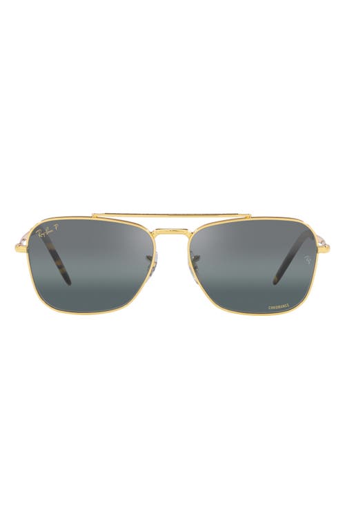 Ray-Ban New Caravan 55mm Gradient Polarized Square Sunglasses in Blue Gradient at Nordstrom