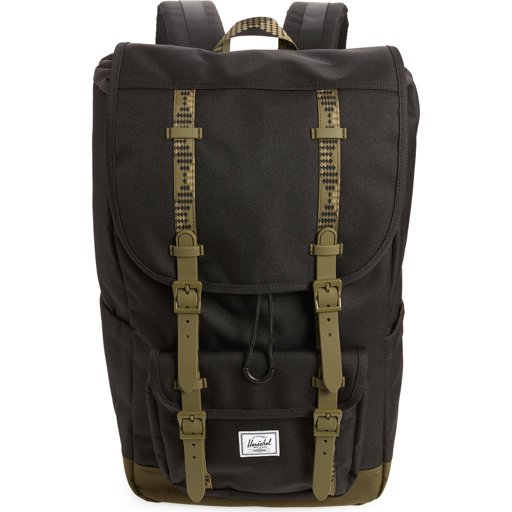 Herschel Supply Co . Little America Backpack In Black/ivy Green