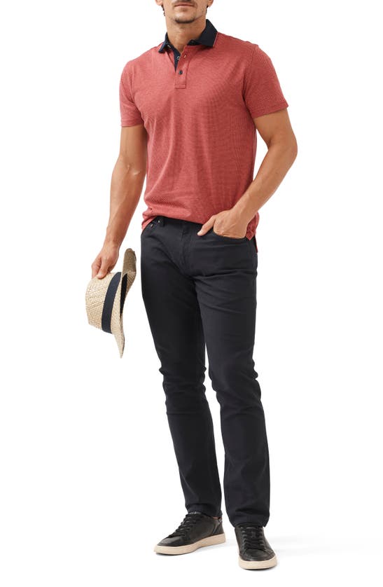 Rodd & Gunn Stanley Sports Fit Dot Short Sleeve Polo In Garnet
