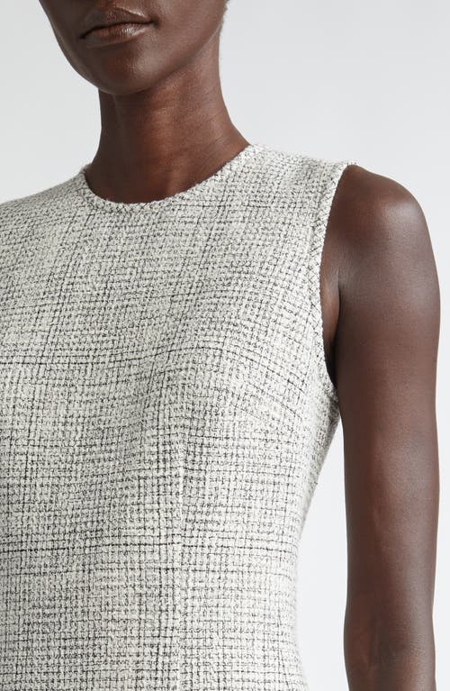 Shop Lafayette 148 New York Harpson Sleeveless Tweed Dress In Cloud Multi