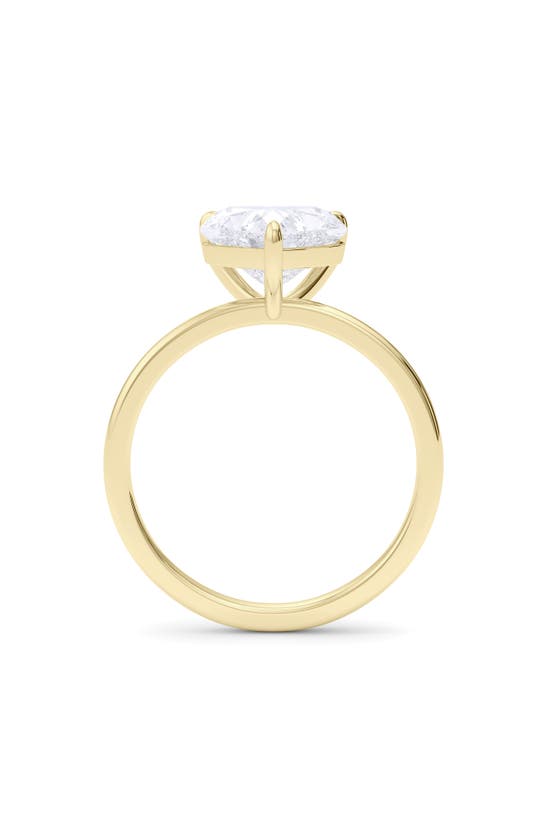 Shop Hautecarat 18k White Gold Heart Cut Lab Created Diamond Engagement Ring In 18k Yellow Gold