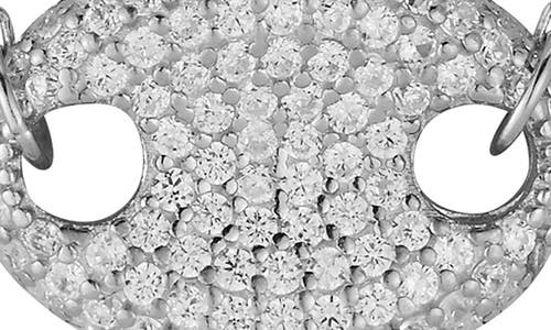 Chloe & Madison Chloe And Madison Pavé Cz Pendant Necklace In Silver
