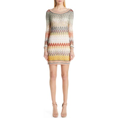 Missoni Pointelle Long Sleeve Sweater Dress, US / 44 IT - Ivory