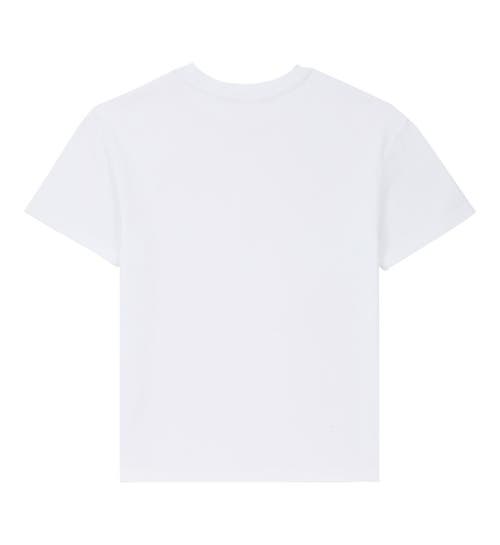 Shop Vilebrequin Kids' Organic Cotton Solid T-shirt In Blanc