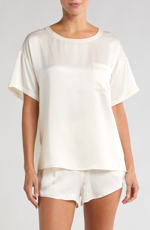 Shop Lunya Washable Silk Short Pajamas In Tranquil White