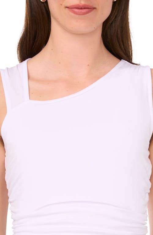 Shop Halogenr Halogen(r) Ruched Asymmetric Tank Top In Bright White