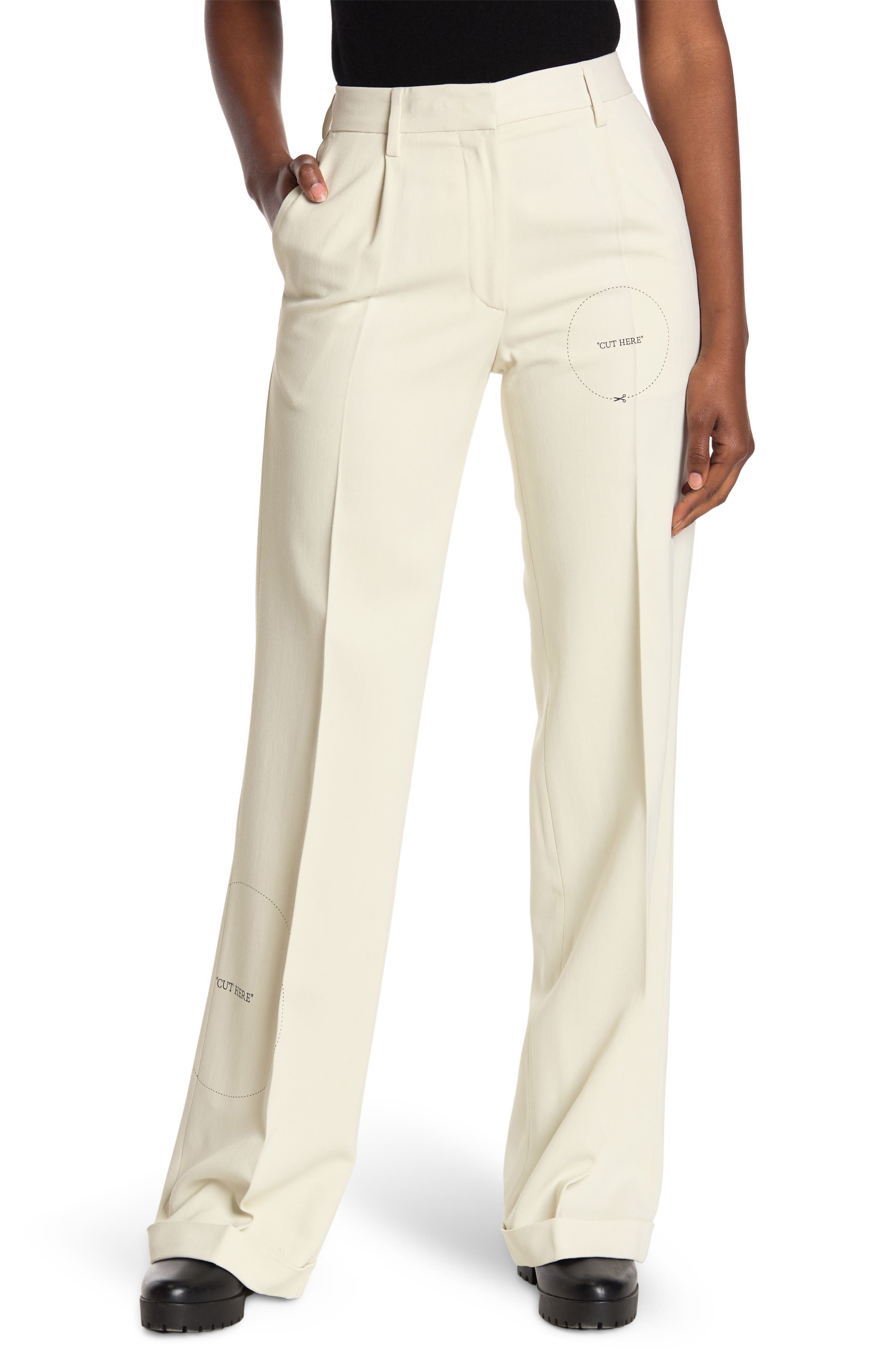 off white dress pants womens