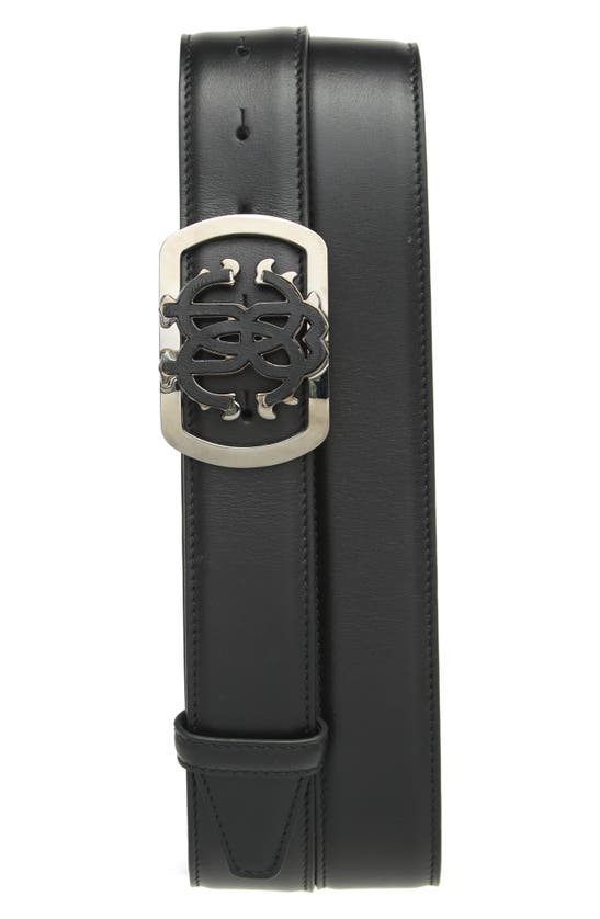 Icon Trade Services Leather Belt In Black