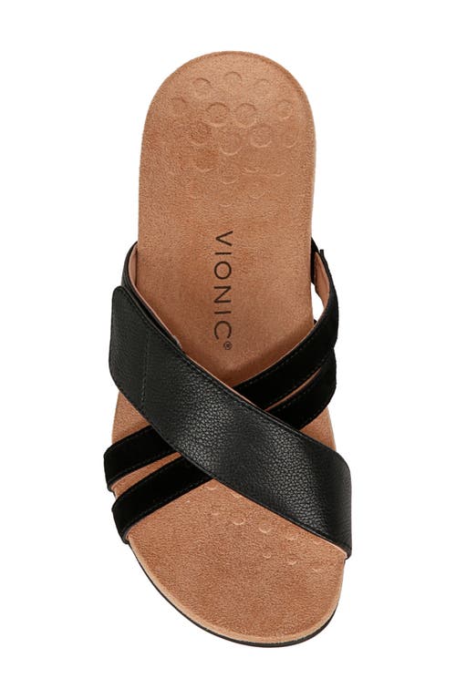 Shop Vionic Zarie Slide Sandal In Black