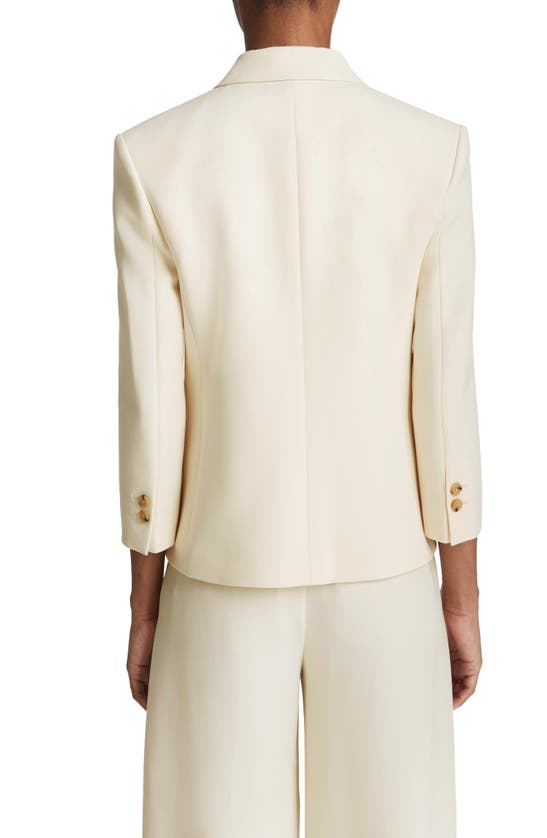 Vince Shrunken Bracelet-sleeve Blazer In Off White