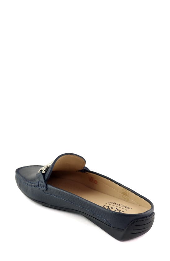 Marc Joseph New York Ocean Drive Mule In Navy Grainy