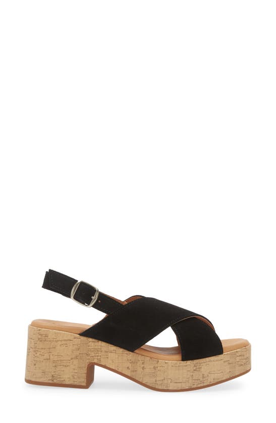 Cordani Malin Platform Sandal In Black Suede