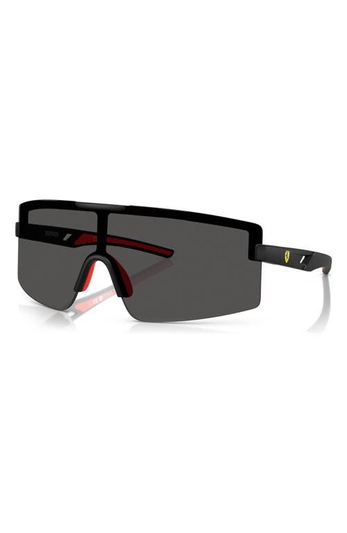 Scuderia Ferrari 43mm Rectangular Sunglasses In Matte Black