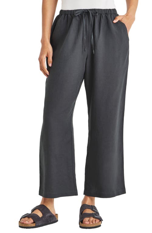 Splendid Dawson Linen Blend Drawstring Pants In Lead